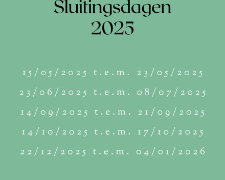 Sluitingsdagen 2025