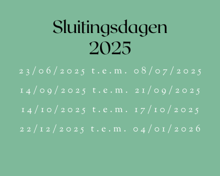 Sluitingsdagen 2025
