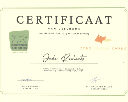 Certificaat zorg zonder dwang